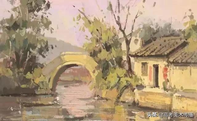 设计色彩水粉优秀作品图片,太行山风景水粉写生临摹简单