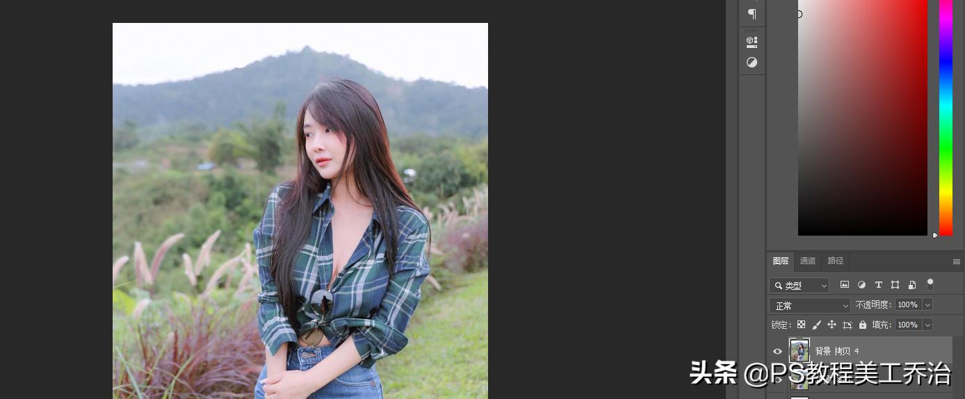 ps人像青橙色调调色教程,ps摄影蓝灰色调色教程