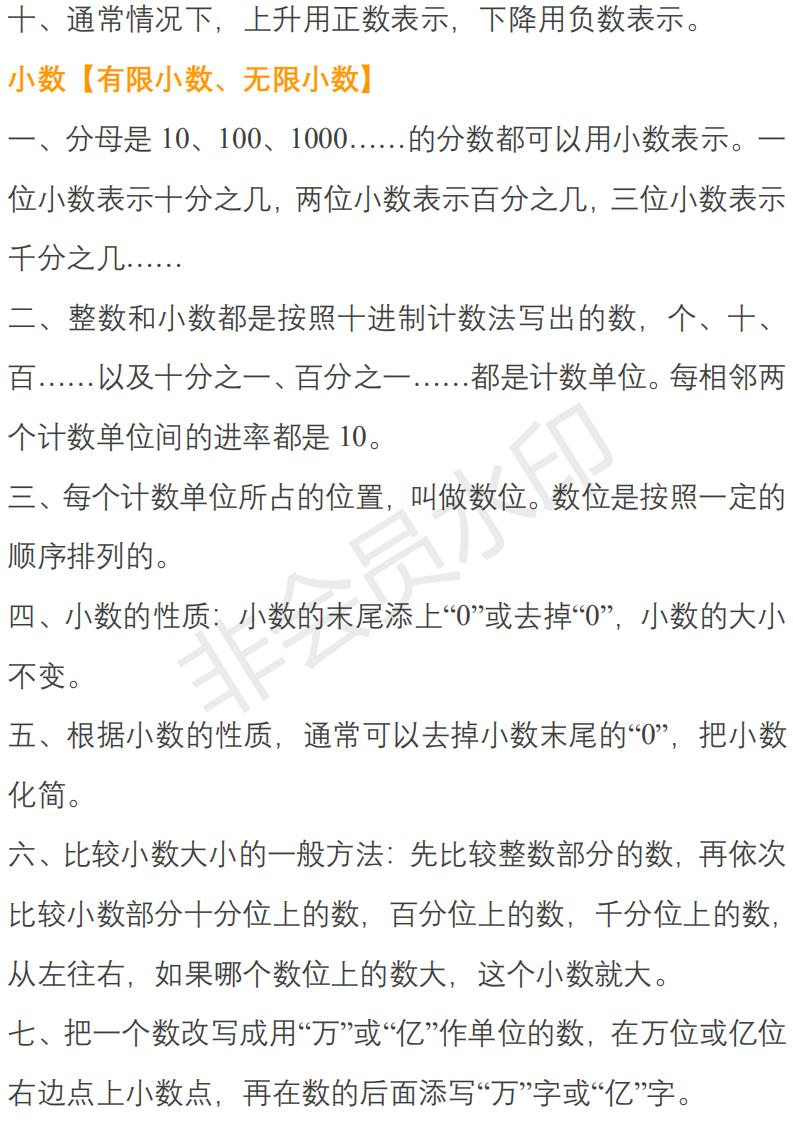 苏教版小升初数学知识点归纳,六年级数学小升初知识点归纳