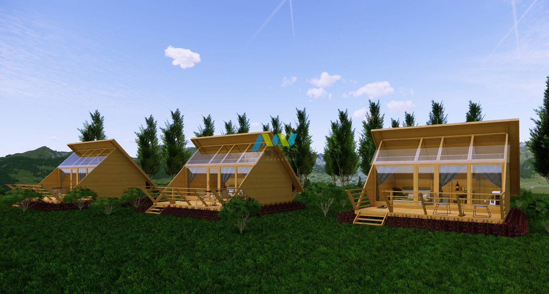 移动木屋民宿,野外移动民宿