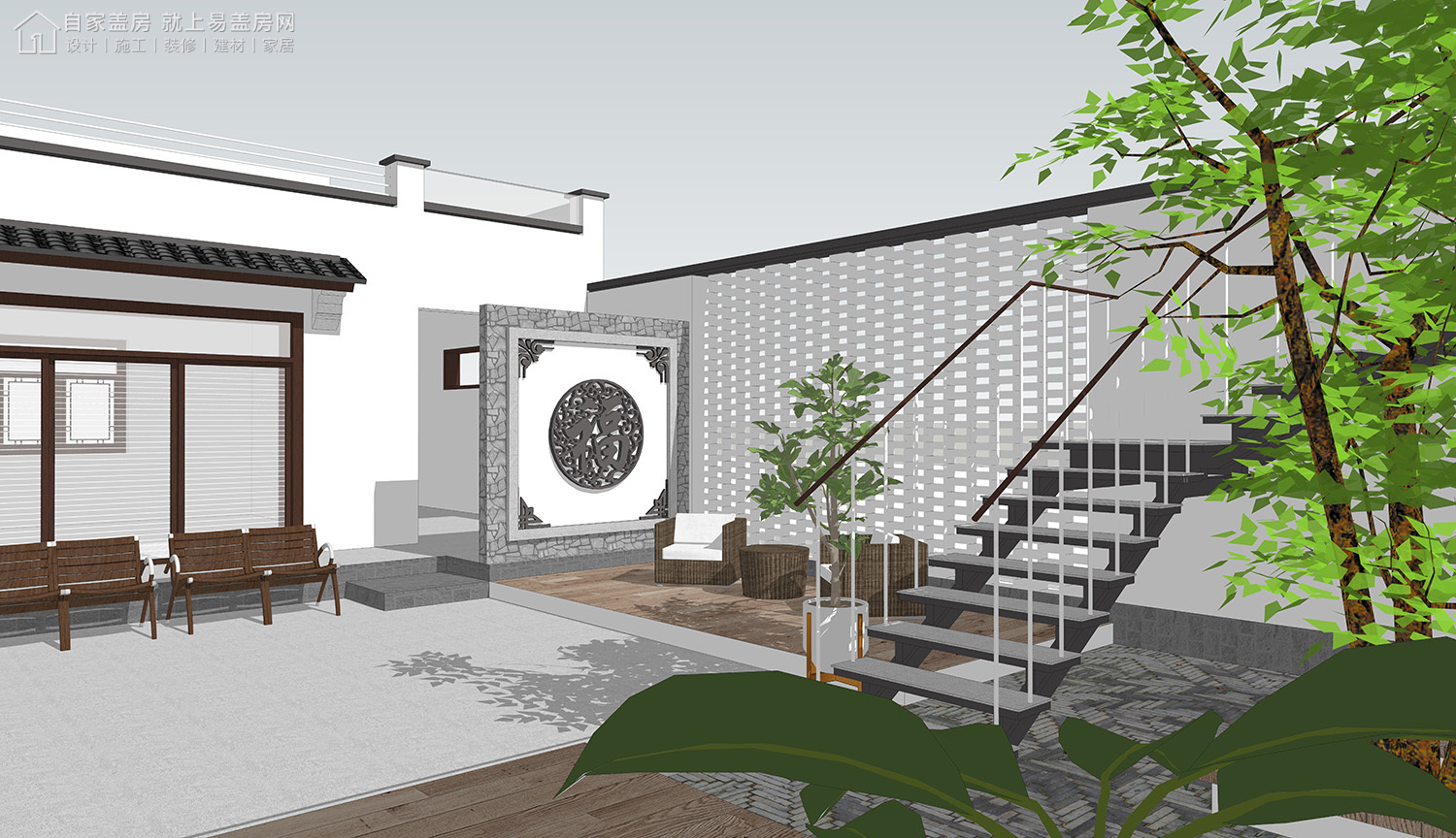 三层新中式别墅全套设计图纸,新中式合院别墅户型图纸