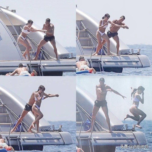 c罗被晒伤的照片,c罗晒与乔治娜游艇