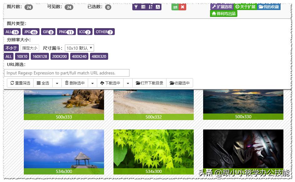 *载下**500张图片只用了10秒，这个批量*载下**图片的插件真不错