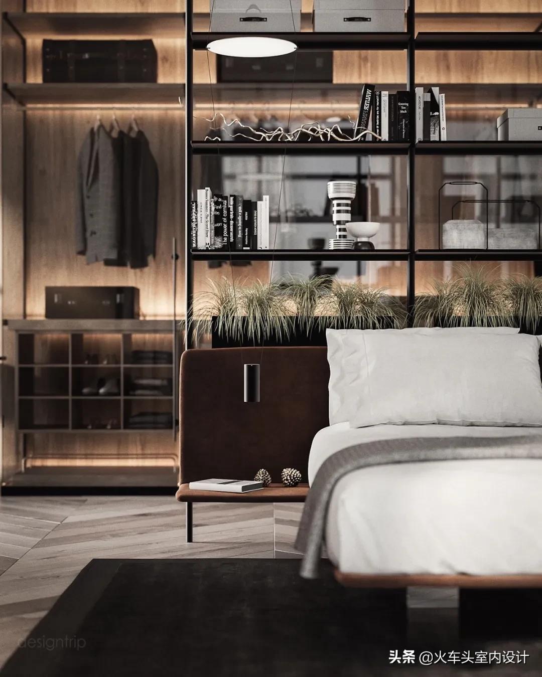 走入式衣帽间设计效果图轻奢风,轻奢简约大气衣帽间