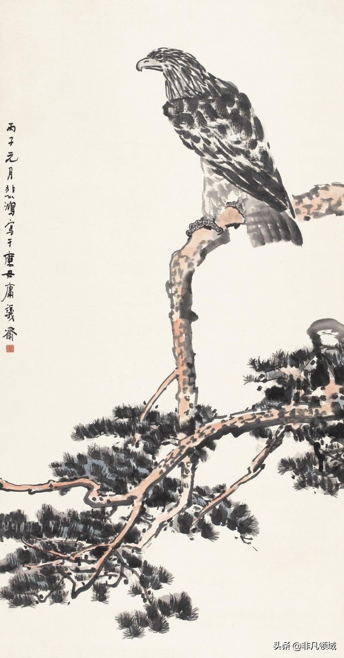 中国画名家画鹰作品,中国画画鹰