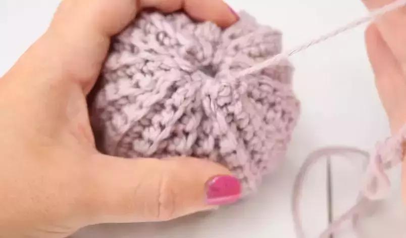 南瓜储物盒钩针教程,小南瓜卡子钩针教程