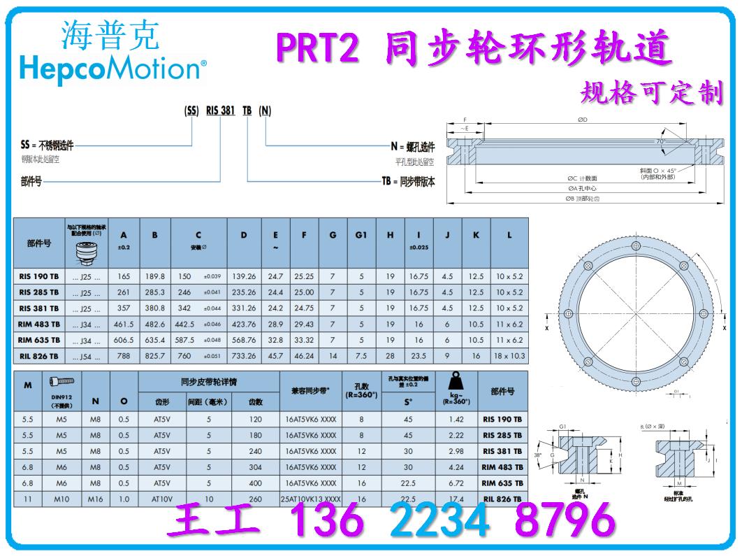 hepco直线导轨,hepco海普克环形导轨
