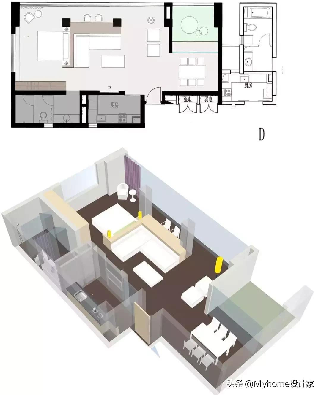 小户型全套布局,小户型空间布局图