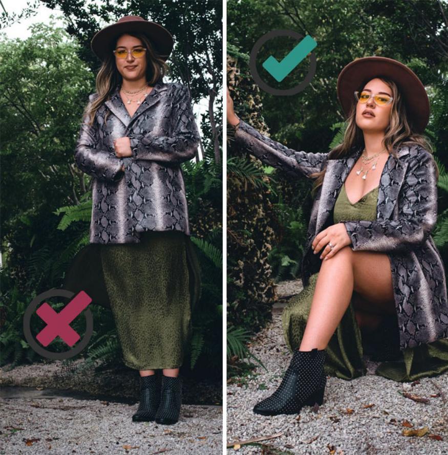 最好看又不显胖的拍照姿势,拍照怎么摆pose不显胖