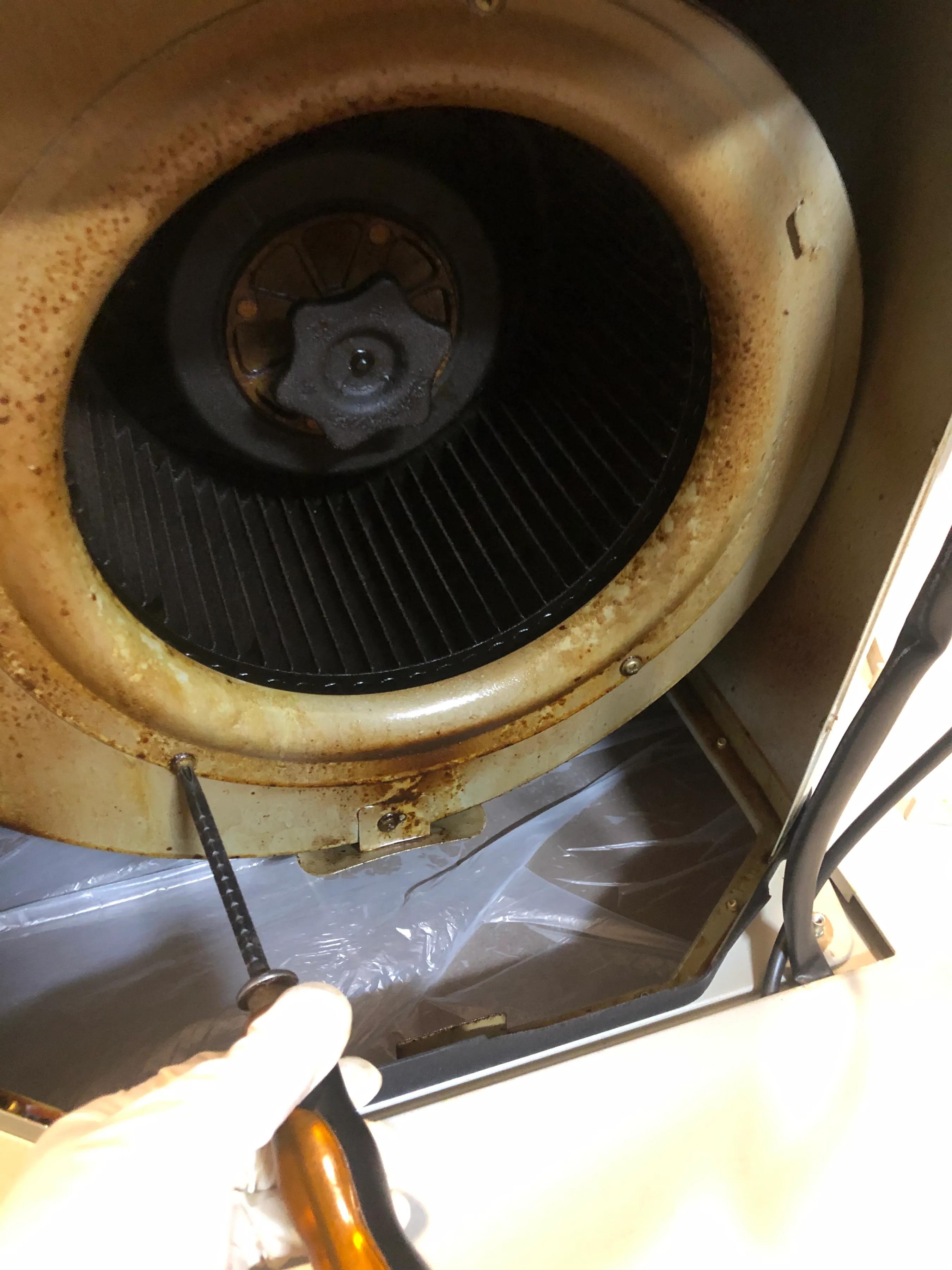 樱花平板液晶抽油烟机拆洗图,讲解抽油烟机深度拆洗全过程