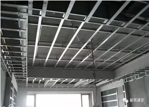 轻钢龙骨石膏板造型吊顶施工视频,石膏板天花吊顶施工全过程