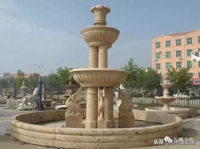 最漂亮的喷泉石雕,精品石雕喷泉花钵设计