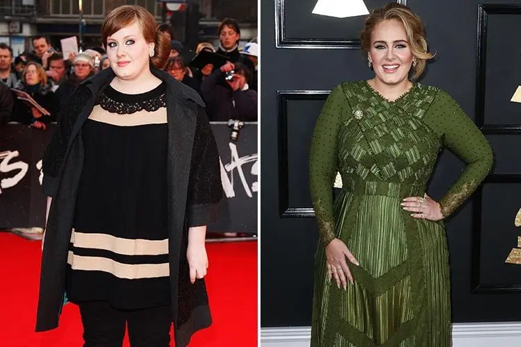 31岁阿黛尔“整容式”减肥38斤后出街！变成小V脸，可惜皮肤松弛