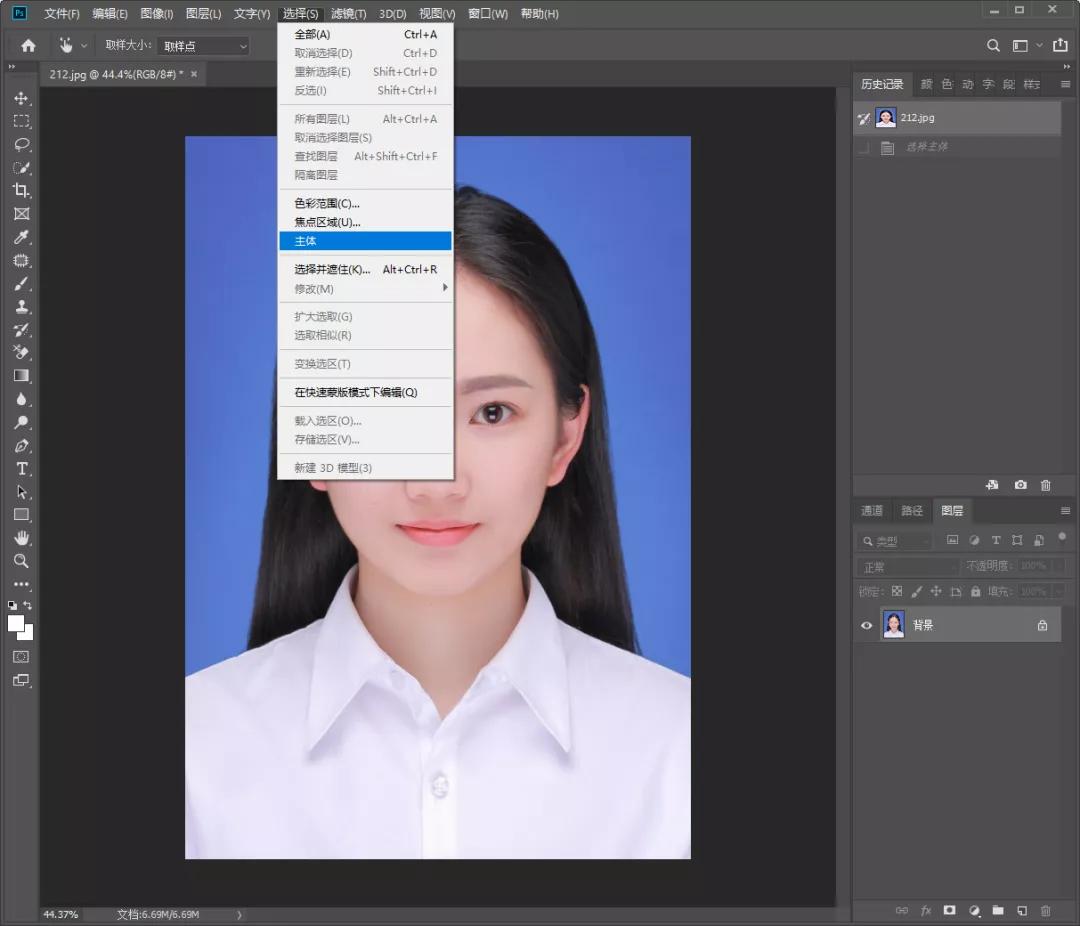 如何用ps换证件照白色底色,ps证件照换底色后边缘怎么处理