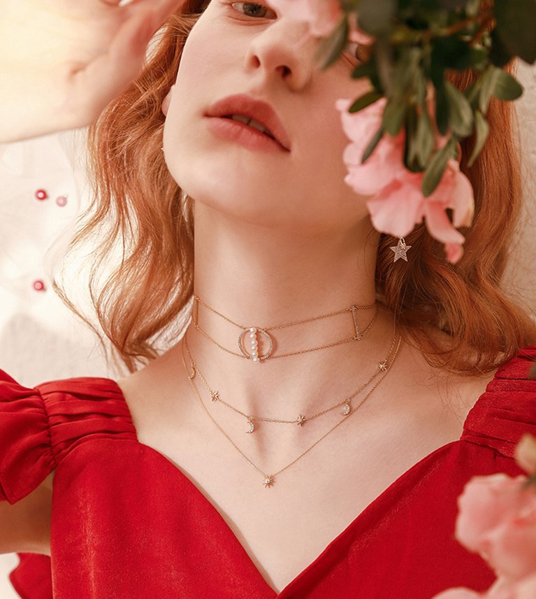 颈链锁骨链高级感仙女款,小众锁骨链男生欧美