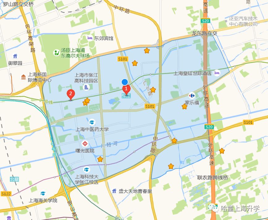 张江学区小学,张江小学学区划分