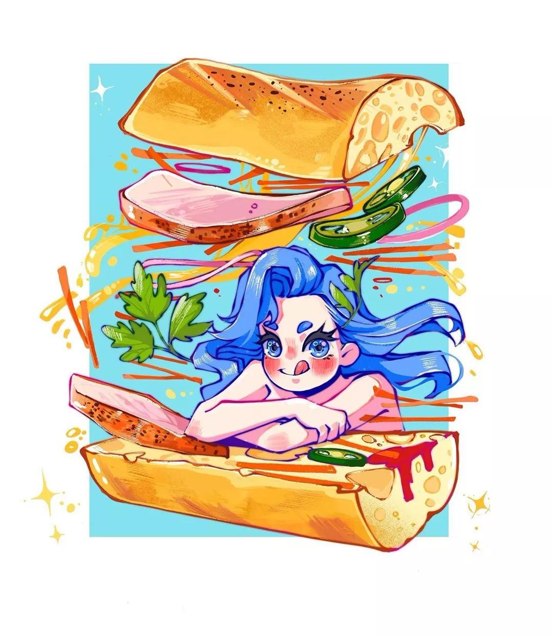 笑死人的零食画,10位博主口水画外国人