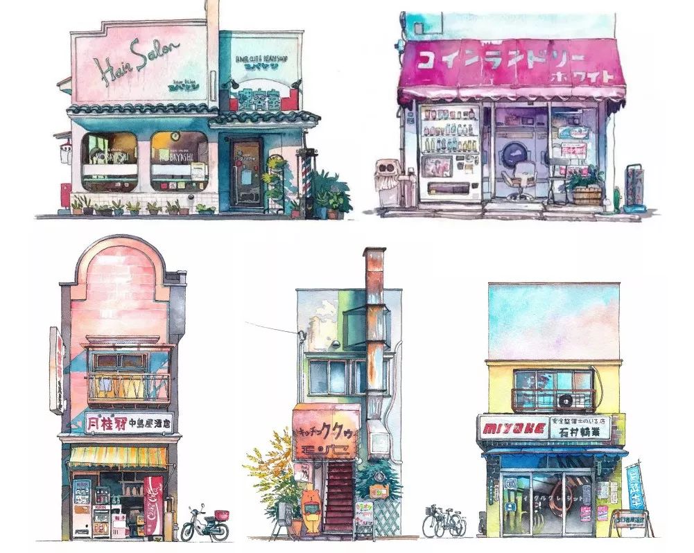 天气之子中唯美画面的水彩画 (天气之子中唯美画面水彩画)