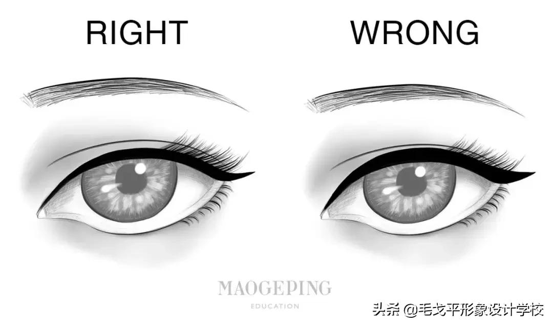 眼线一笔成型教学,眼线一画就成梯形