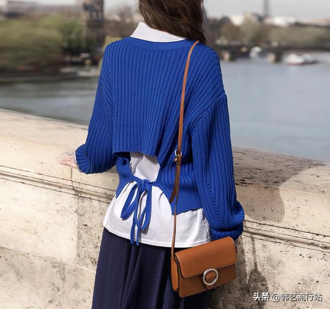 韩版穿搭女装高级感春,女装毛衣新款韩风搭配