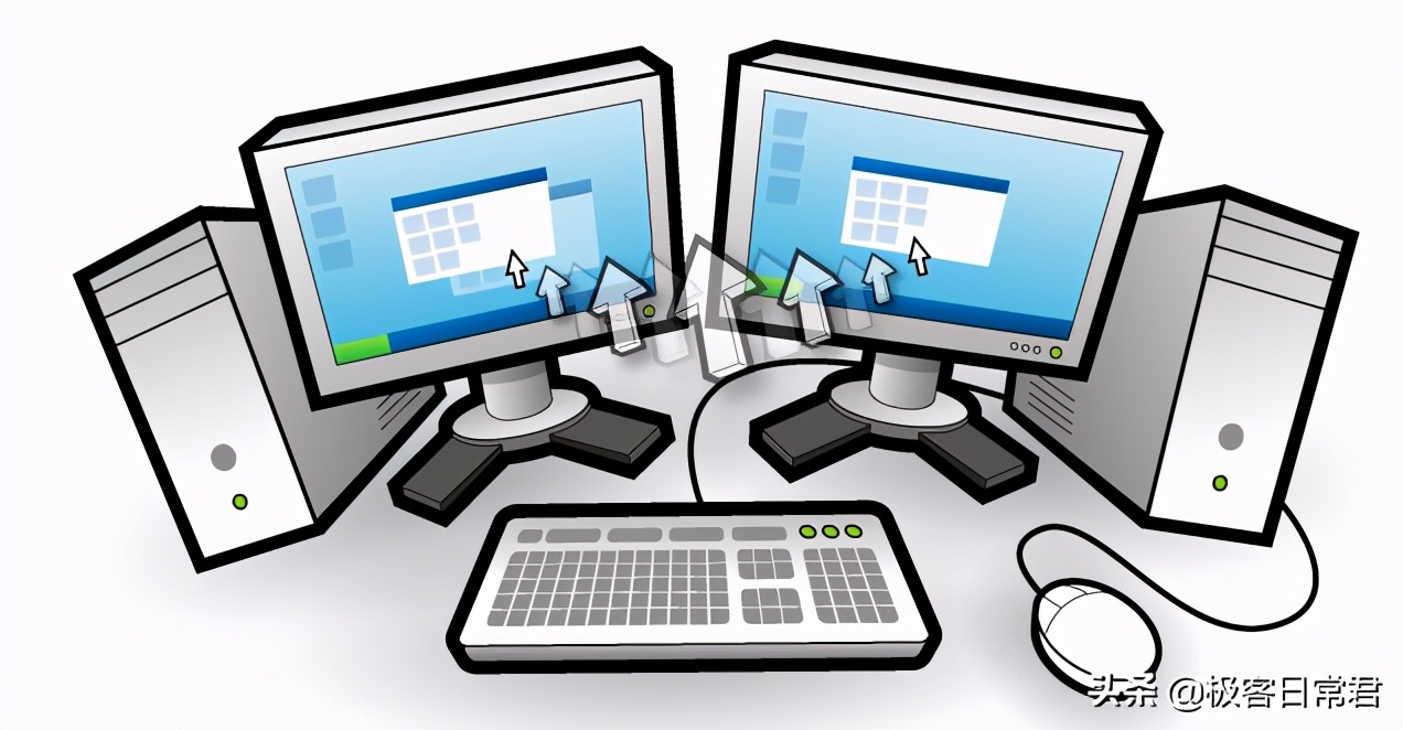 一套键鼠怎么控制多台电脑,两台主机怎么共用键鼠