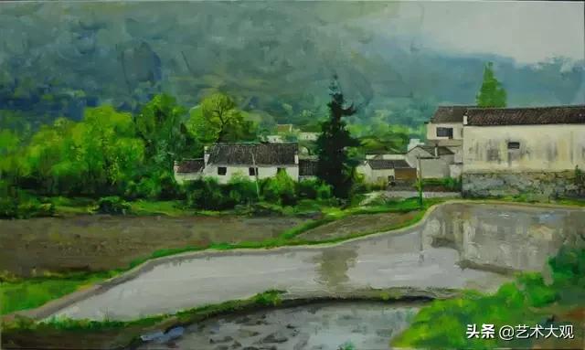 广州美院油画风景写生作品欣赏,播放中国美院风景油画写生视频