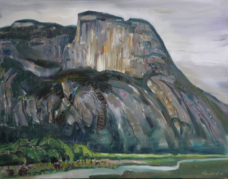 林山书画,桂林山水油画