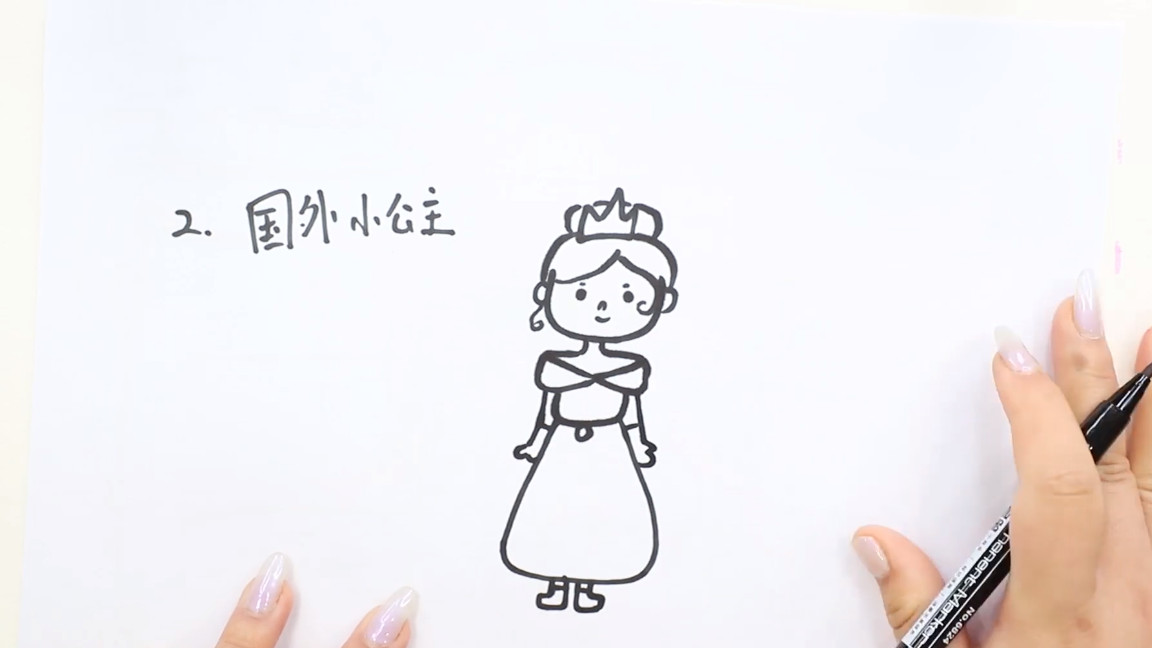 100个小公主画法,小公主的画法简笔画