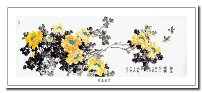 富贵气息的花鸟画,皇家富贵的花鸟画