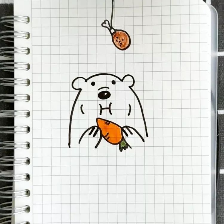 怎么画可爱的小熊抱着奶茶,可爱的小熊怎么画小红书