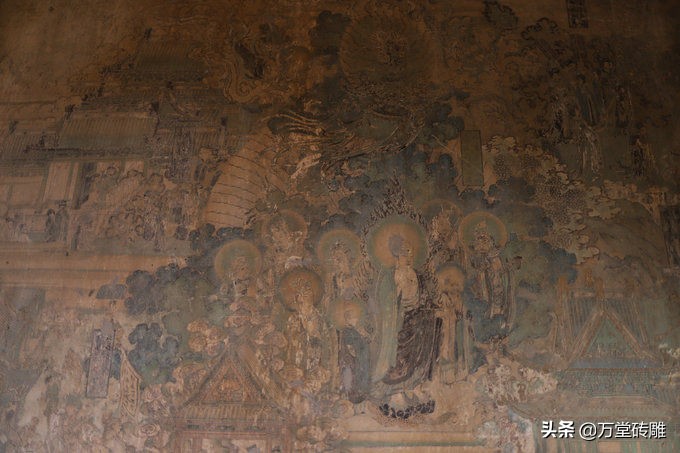 山西佛光寺里的壁画,山西的明清古建里面的壁画