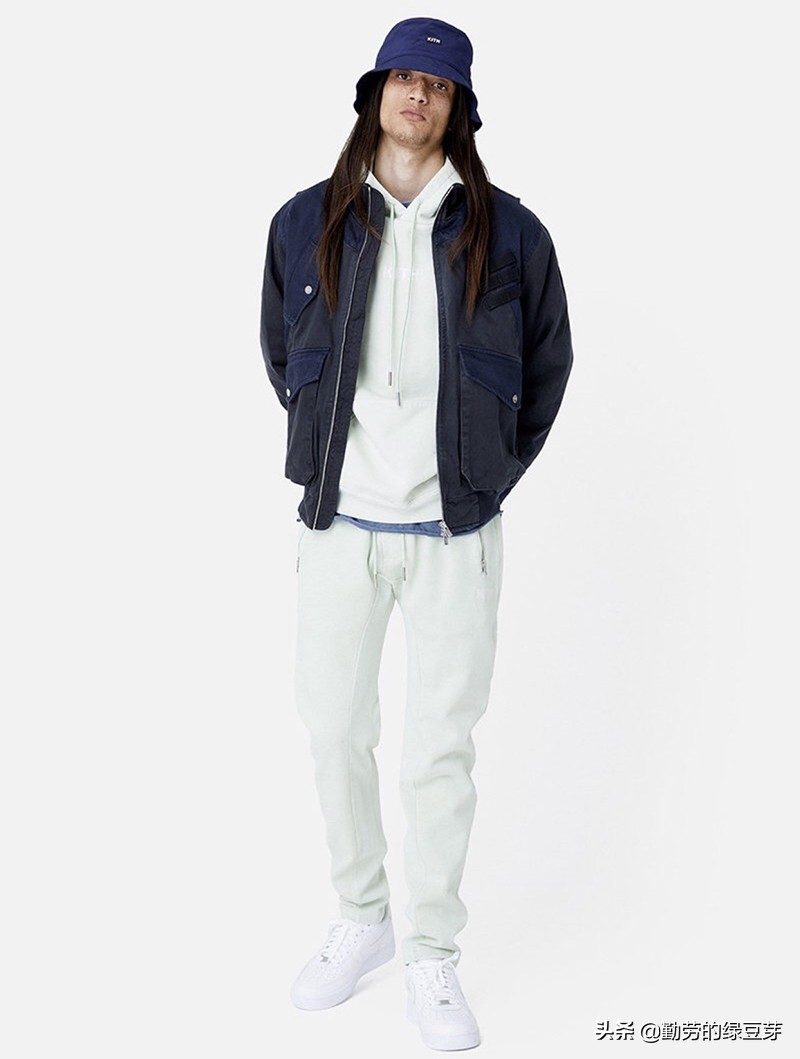 kith2023的夏季风格,kith迷彩拉链连帽外套