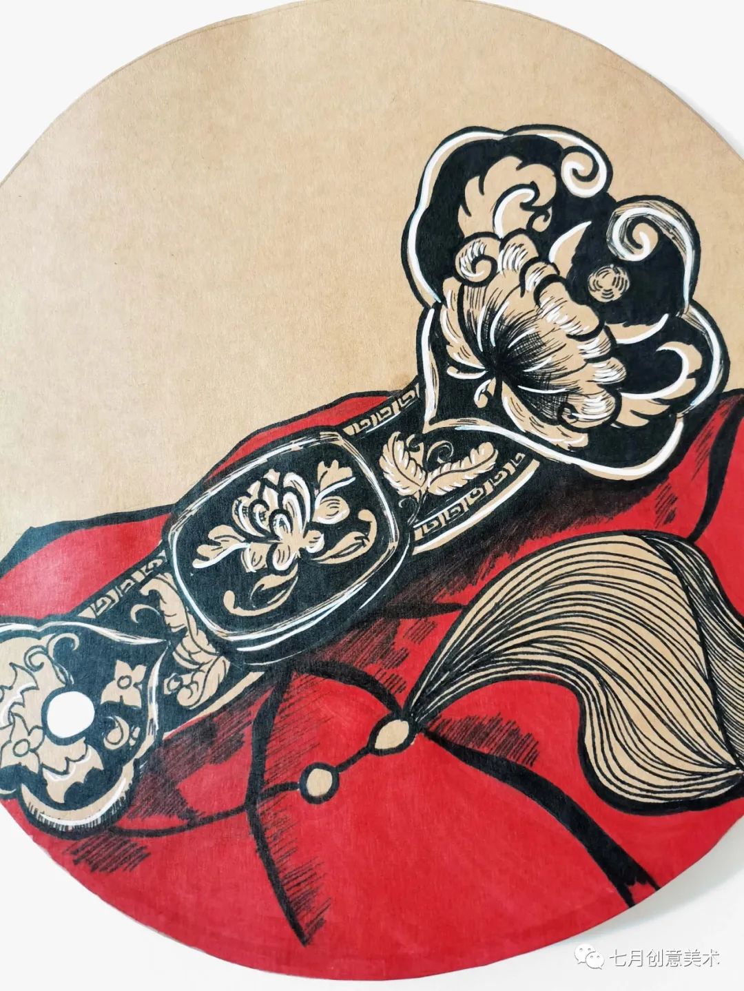 如意绘画全过程,玉如意画法简单