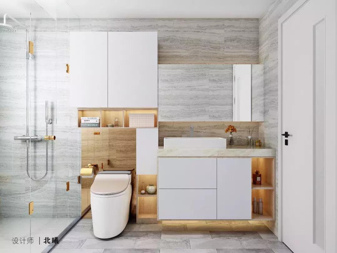 装修108平衣帽间2室一厅,126平主卧带衣帽间和卫生间效果图