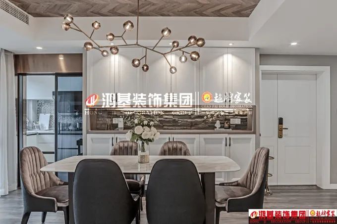 大平层美式轻奢风格,轻奢高级灰美式装修