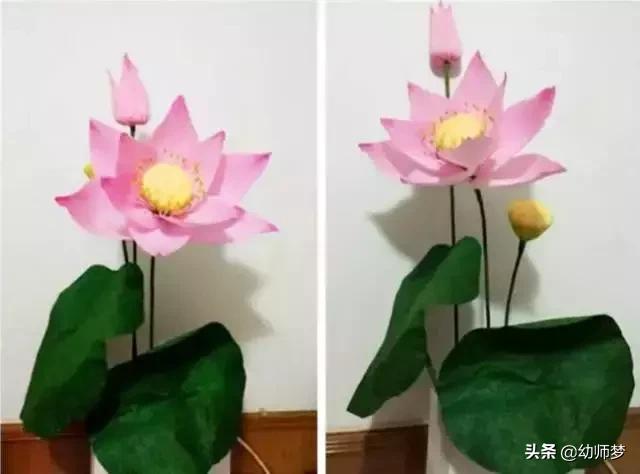 半成品荷花睡莲手工材料包,荷花睡莲水池制作