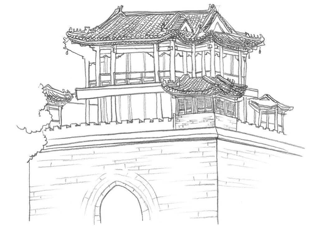 速写建筑入门基础画图片,速写画房子初学者入门教程