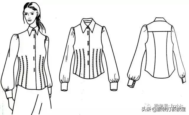 服装制版常用尺寸整理,服装衬衫打版制版图