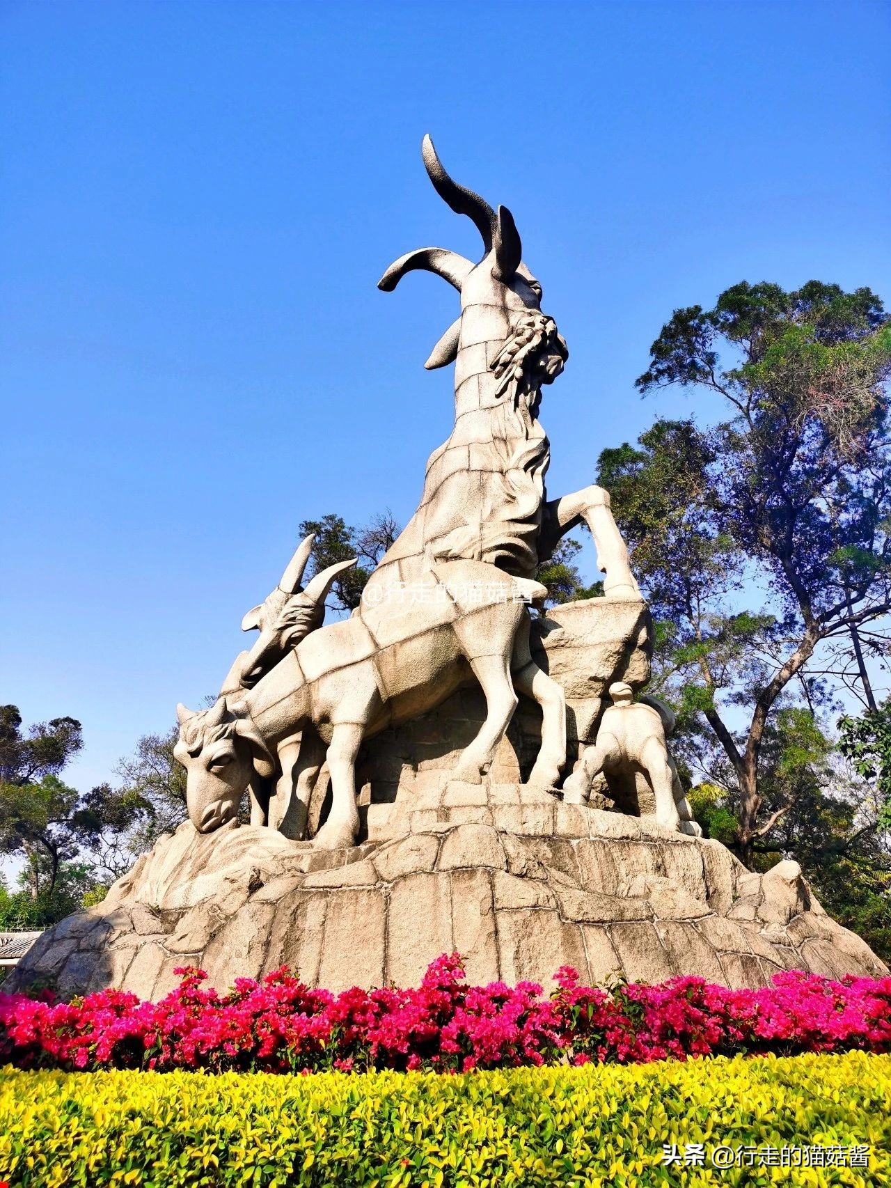 从广州越秀公园出发的游览路线,越秀公园五羊雕像游览路线