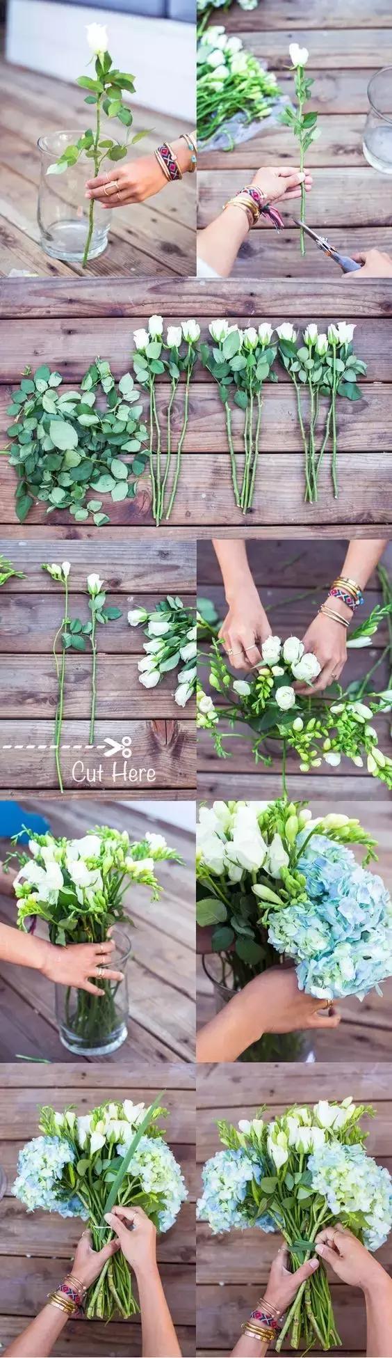 蒲公英插花技巧,小瓶口插花技巧