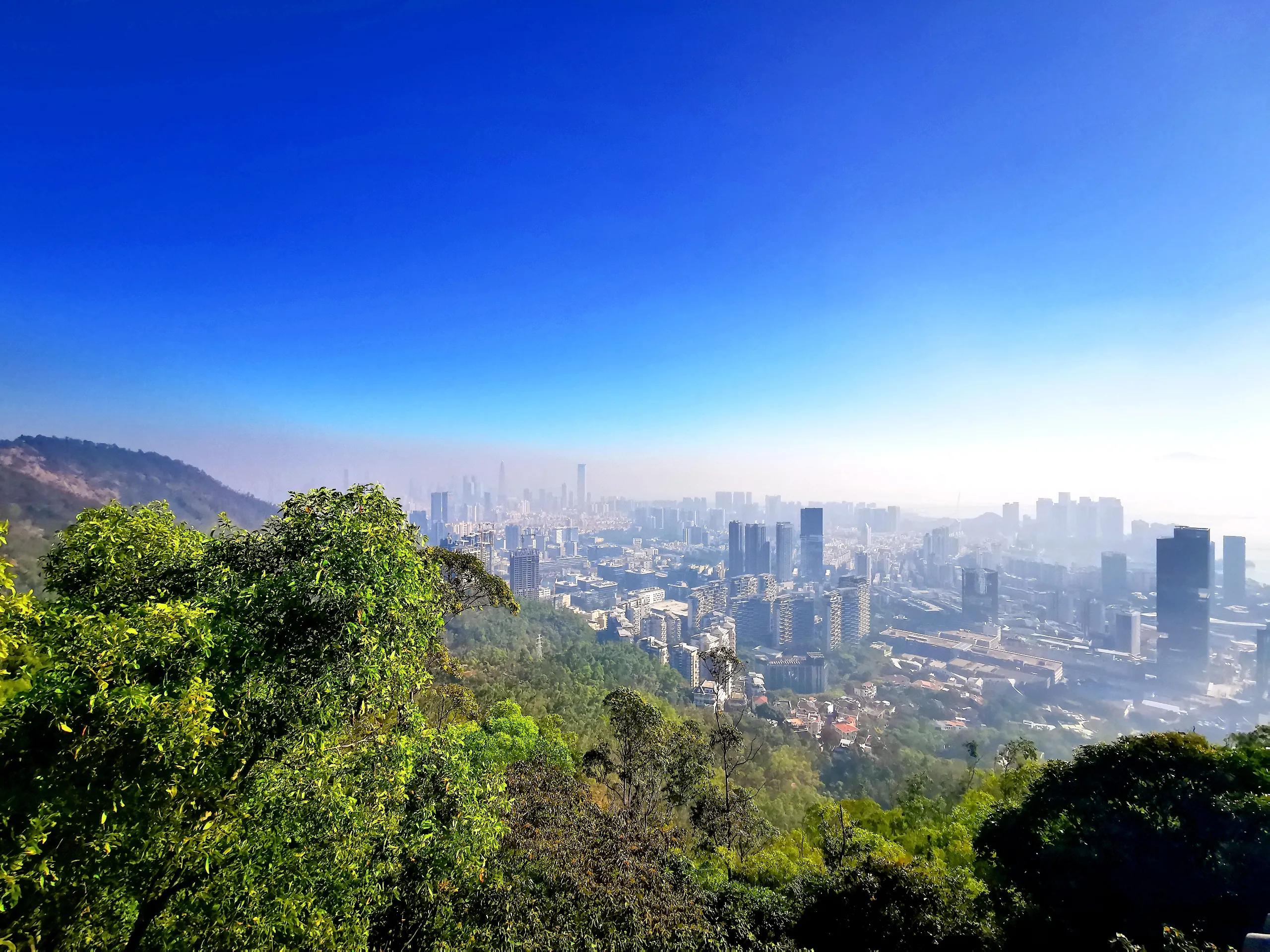 深圳公园山,远看深圳市南山公园