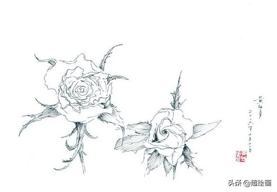 十大顶级钢笔画速写,钢笔速写100幅图片