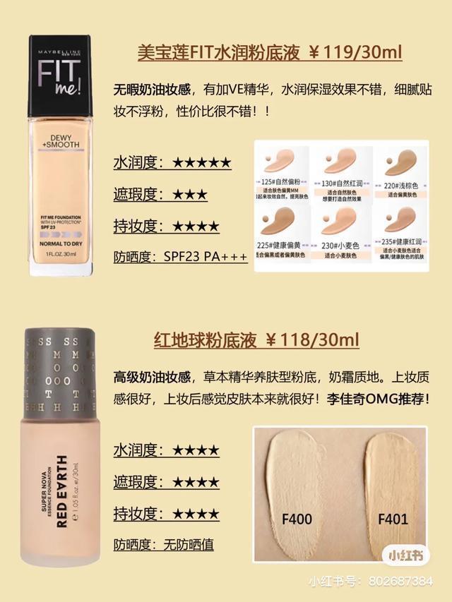 秋冬干皮粉底液,适合干皮不脱妆的粉底液