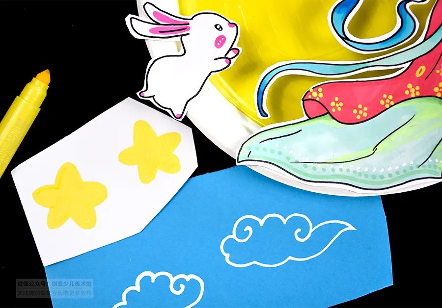 但愿人长久简笔画,千里共婵娟儿童画