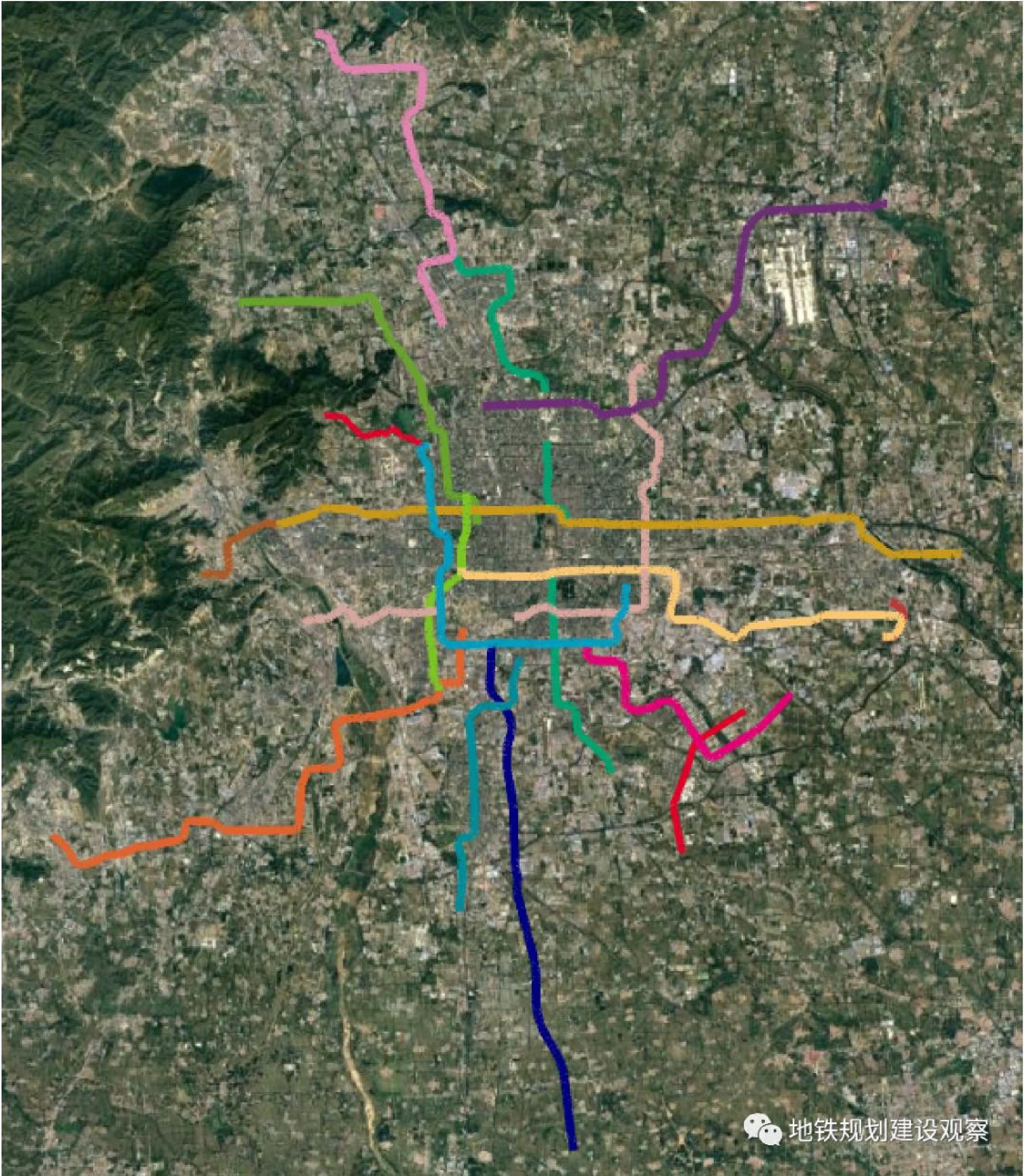 北京轨道交通区域快线规划图,北京轨道交通三期规划线路