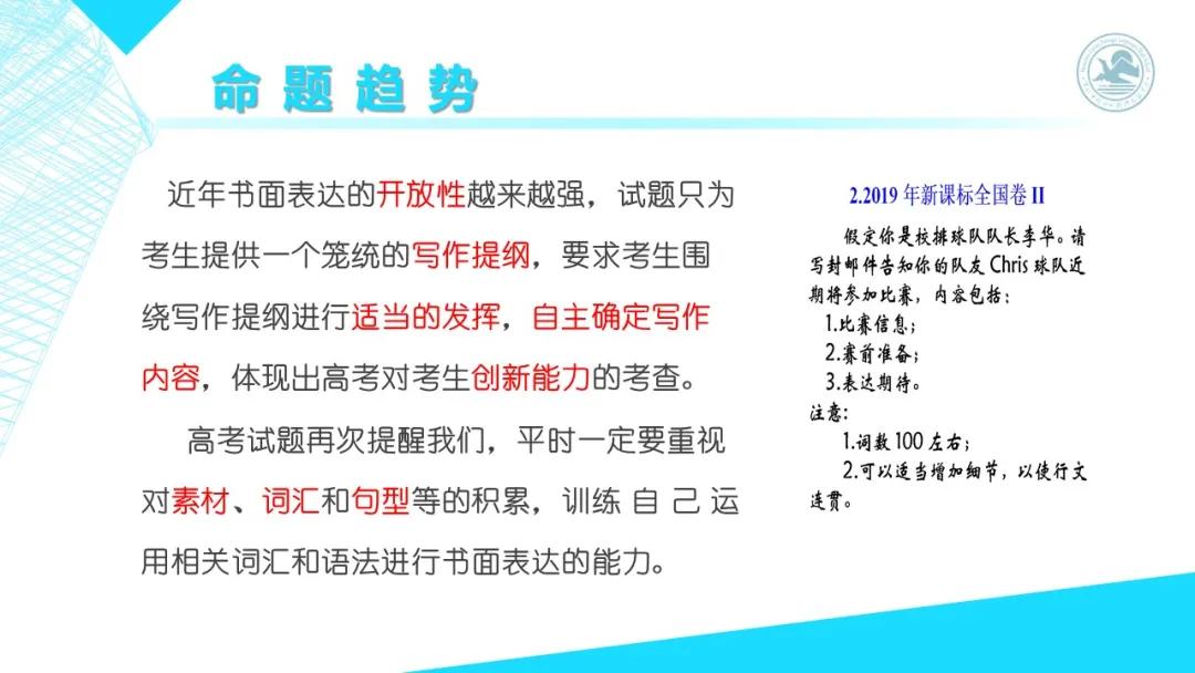 高考英语书面表达的高级表达方式,2020高考英语全国1卷完形解析