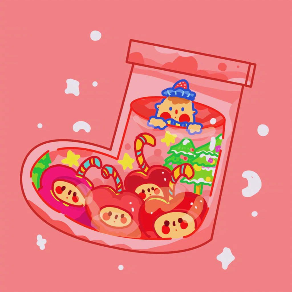 【可爱卡通圣诞袜头像】一组圣诞小袜子