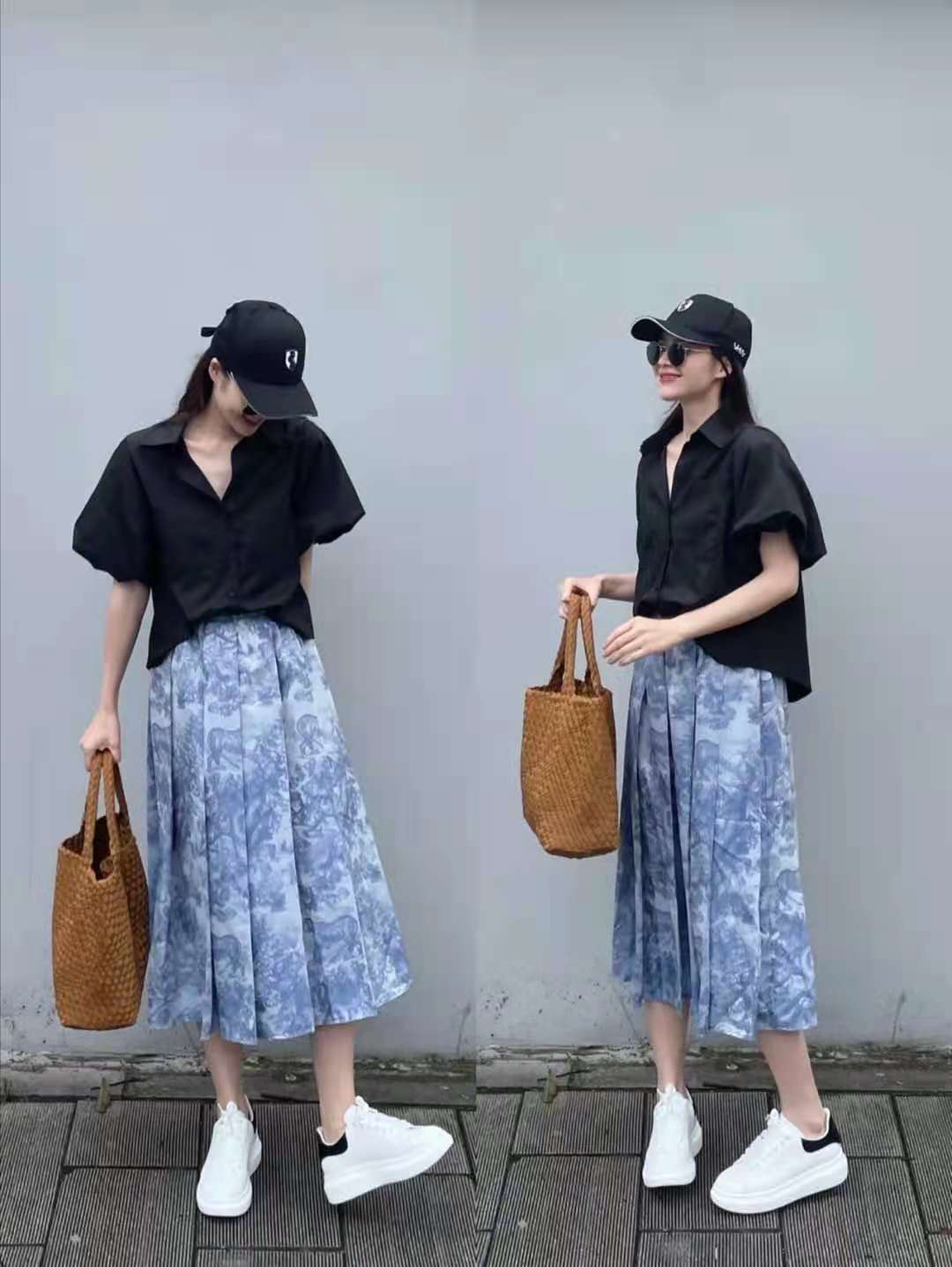 碎花半身裙搭什么鞋子最好看,紫色碎花裙半身裙配什么颜色上衣