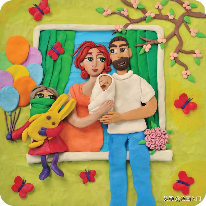 墙壁仿真花装饰创意,玻璃鲜花