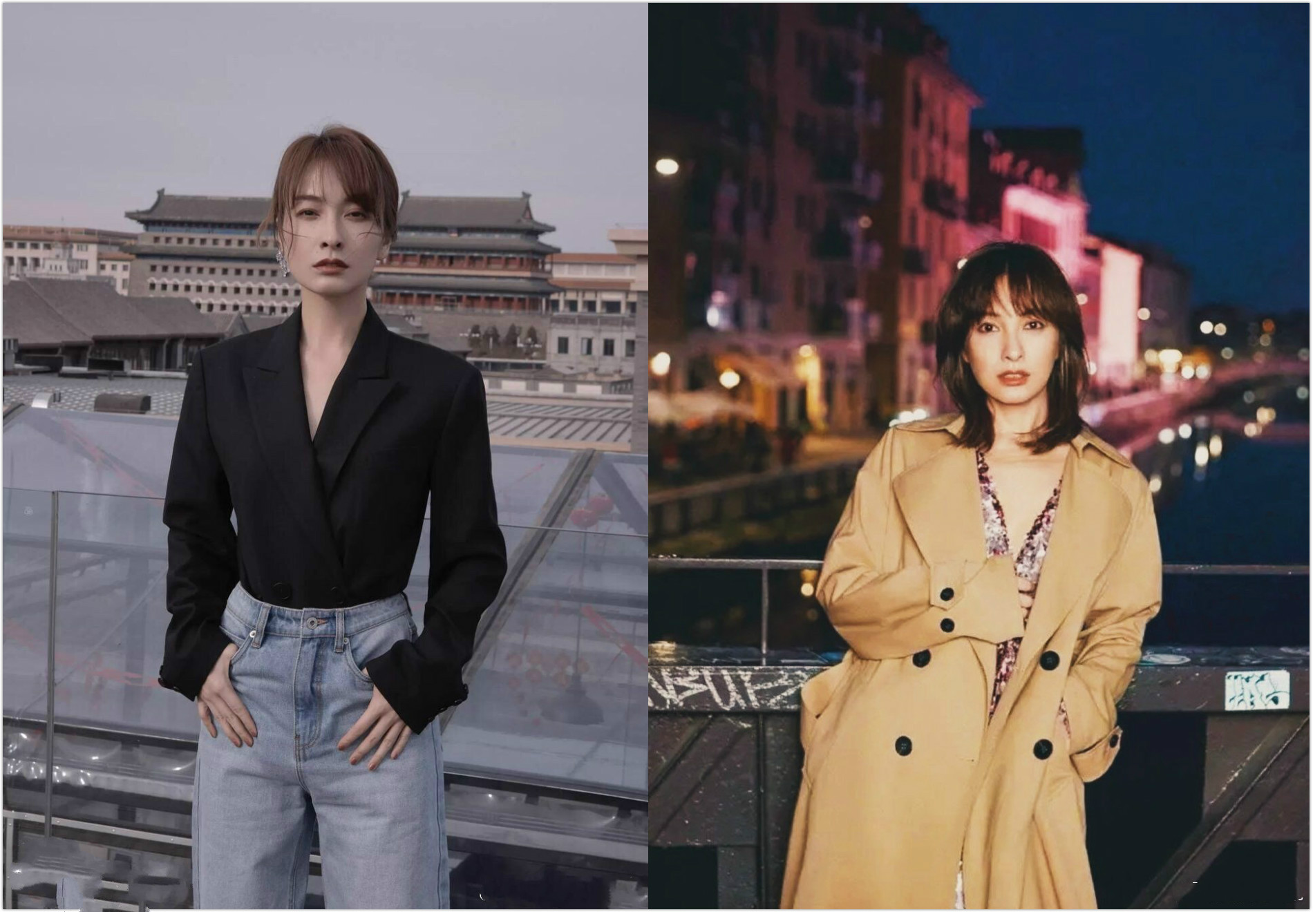 吴昕吊带裙凹造型,吴昕黑色吊带衫